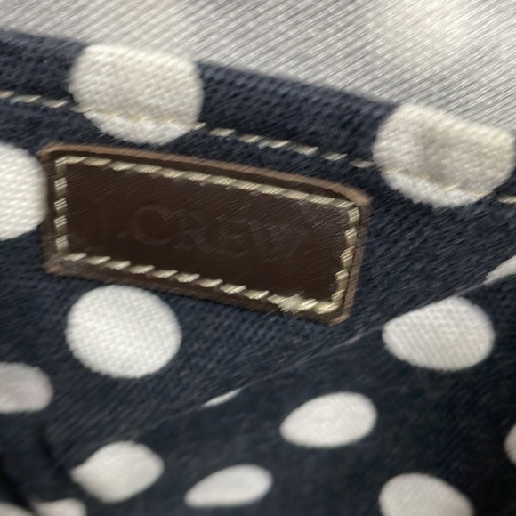 J. Crew Black Polkadot Canvas Tote - Picture 5 of 6
